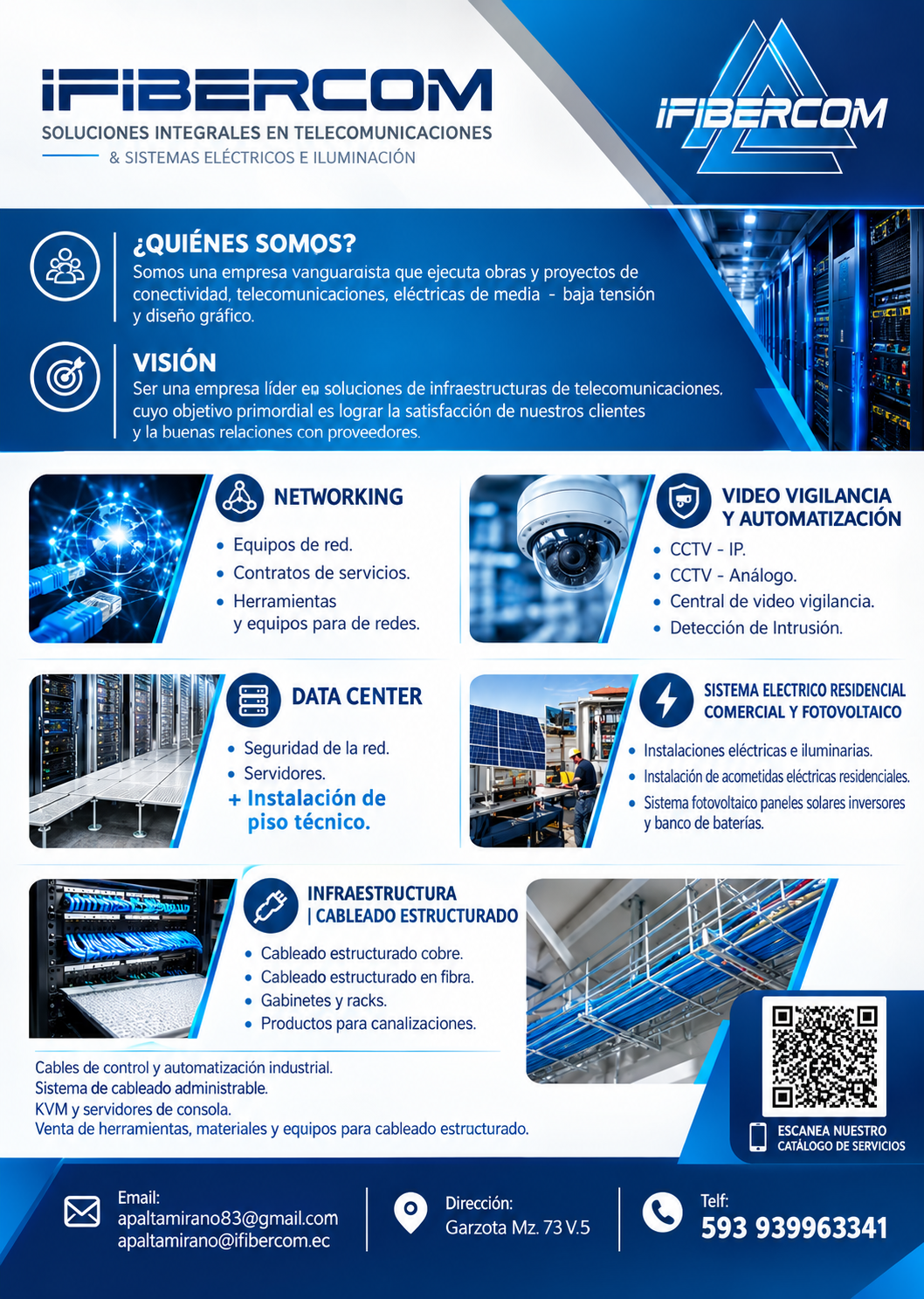 Flyer corporativo de IFIBERCOM